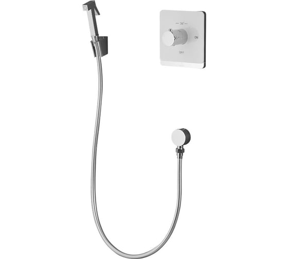 Изображение товара Смеситель с гигиеническим душем ROSE белый/хром ROSE R105C