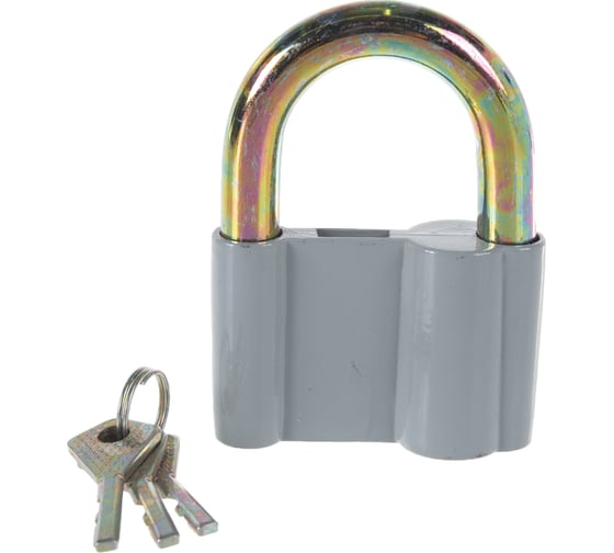 Изображение товара Навесной замок КУРС корпус из алюминиевого сплава, стальная дужка, 72 мм 67017