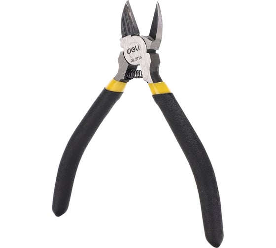 Изображение товара Мини-бокорезы DELI dl2715 125 мм, высокоуглеродистая сталь, твердость 56-60hrc, противоскользящая рукоять 119051