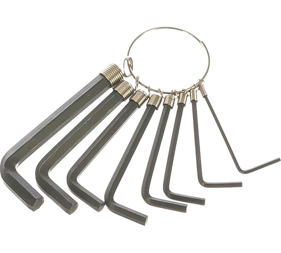 Изображение товара Ключи Hex набор на кольце 1.5-6 мм, 8 шт. КУРС 64171