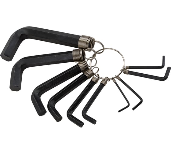 Изображение товара Ключи Hex набор на кольце 2-14 мм 10 шт. КУРС 64173