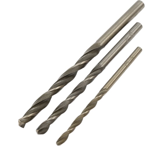 Изображение товара Набор сверл по металлу из 5 шт. (3; 4; 5; 6; 8) Р6М5 ООО "ТМТ ГРУПП" 166187