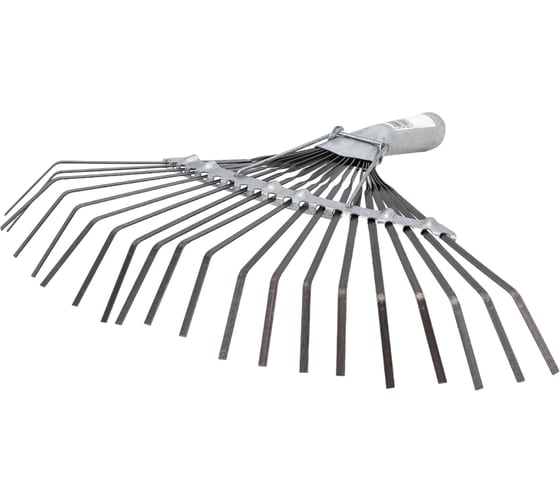 Изображение товара Веерные пластинчатые грабли КЭС оксидированные, ширина 385 мм, 20 зубьев, тулейка 30 мм, без черенка 21010026