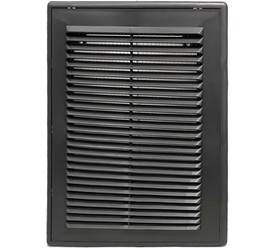 Изображение товара Решетка вентиляционная вытяжная 150x200 мм с рамкой графит ВИЕНТО 1520ВР-графит