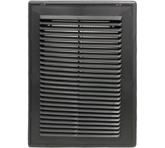 Изображение товара Решетка вентиляционная вытяжная 180x250 мм с рамкой графит ВИЕНТО 1825ВР-графит
