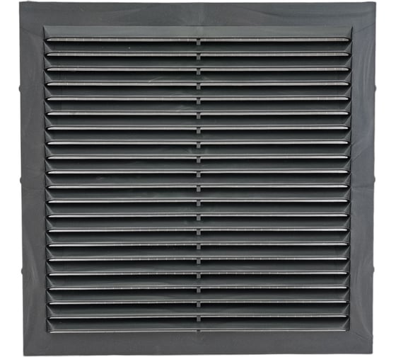 Изображение товара Решетка вентиляционная вытяжная (190x190 мм; пластик; графит) ВИЕНТО 1919В-графит