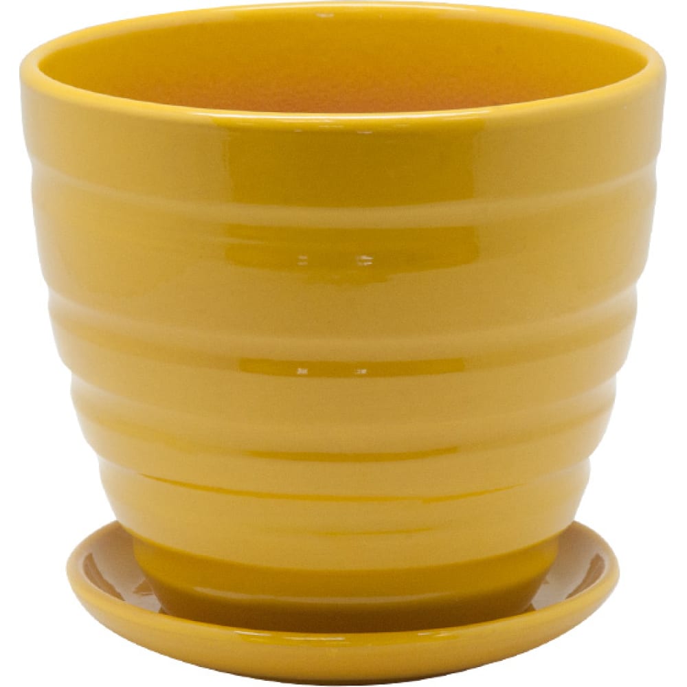 Керамический горшок Вещицы горшок для запекания 0 6л капля голубой желтый глянец керамика 1875401