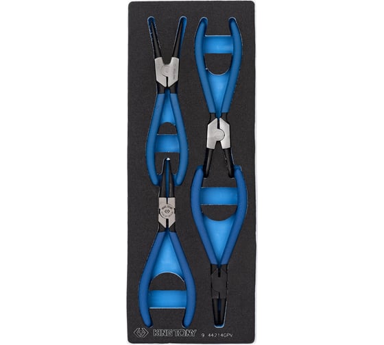 Изображение товара Набор съемников стопорных колец, ложемент, 4шт KING TONY 9-44214GPV