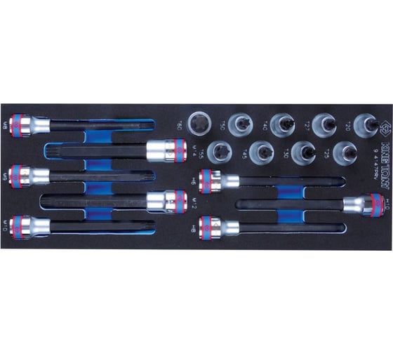 Изображение товара Набор насадок HEX, TORX и SPLINE, ложемент, 17шт KING TONY 9-4147PRV