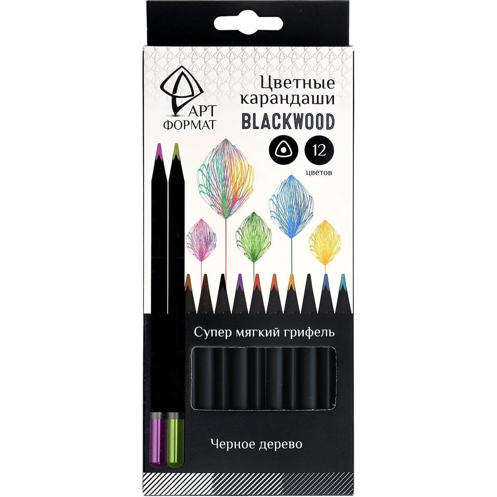 Набор цветных карандашей Артформат расчёска lei flower дерево ассорти