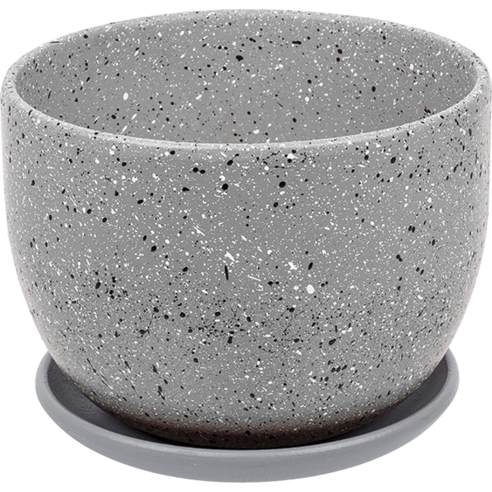 Керамический горшок Вещицы горшок очный идеал 3 ø17 h13 см v1 5 л керамика серый