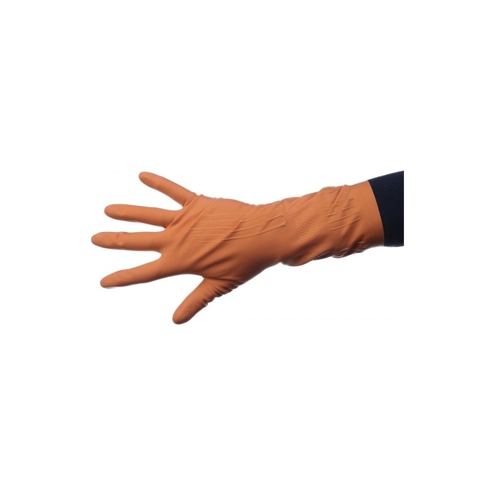 Резиновые бытовые перчатки СОЮЗСПЕЦОДЕЖДА, размер S-M, цвет оранжевый 2140010001029 - фото 1
