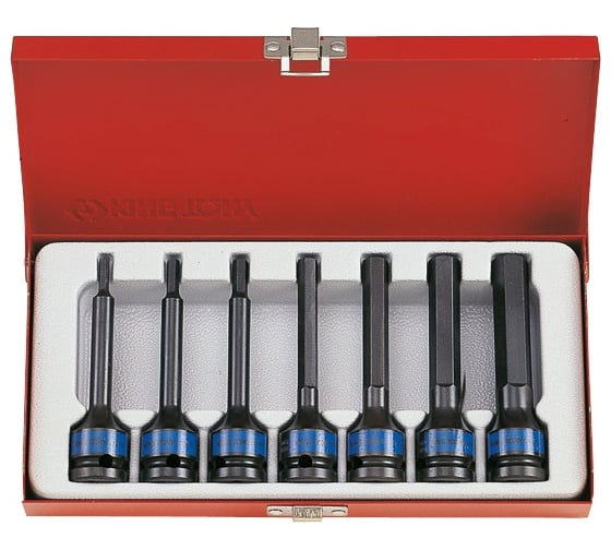 Изображение товара Набор ударных торцевых насадок 1/2", HEX, 4-14мм, 100мм, 7шт KING TONY 4457MP