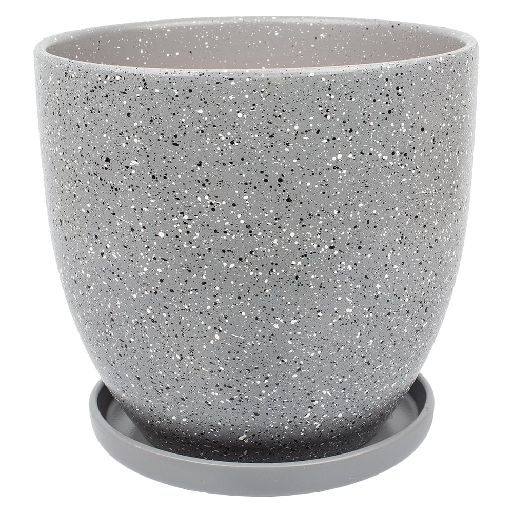 Керамический горшок Вещицы горшок очный камешки ø17 5 h15 1 см v2 15 л керамика серый