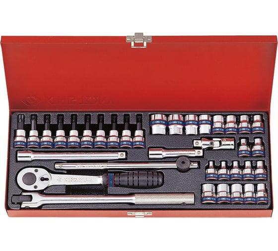 Изображение товара Набор шестигранных торцевых головок с принадлежностями 3/8", 6-19мм 36шт KING TONY 3534MR