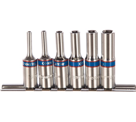 Изображение товара Набор глубоких торцевых головок 3/8", TORX Е-стандарт, Е4-Е14, 6шт KING TONY 3116PR