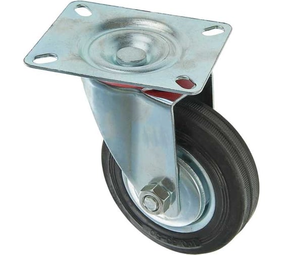 Изображение товара Колесо на площадке для транспортных тележек d=100 мм ТУНДРА 3609816