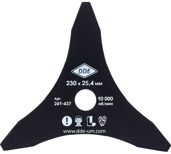 Изображение товара Диск DAGGER CUT (230х25.4/20 мм; 3-х лопастной) для триммеров DDE 241-437