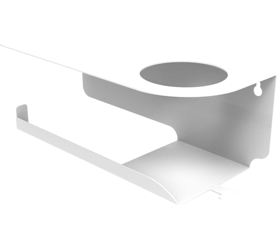 Изображение товара Держатель для туалетной бумаги с полкой РЭМО liria rl1001w (белая, левая) 611077