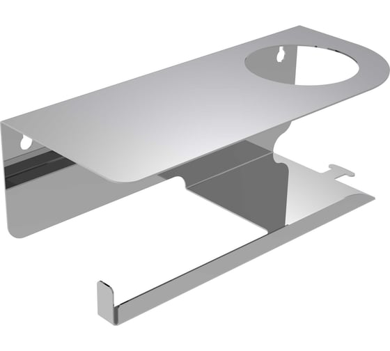 Изображение товара Держатель для туалетной бумаги с полкой РЭМО liria rl1001с (хром, левая) 611093