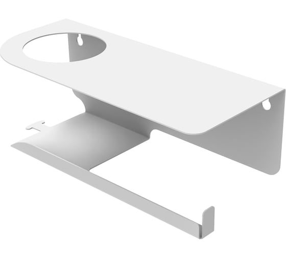 Изображение товара Держатель для туалетной бумаги с полкой РЭМО liria rr1001w (белая, правая) 611078