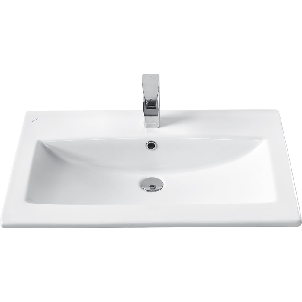 Изображение товара Мебельный умывальник Santek ЭЛИНА 75 см белый санфарфор современный дизайн