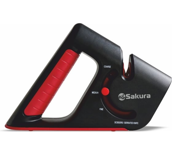 Изображение товара Ножеточка Sakura SA-6657BK 3 степени заточки, ножницы и зубчатые ножи РТ-00068940