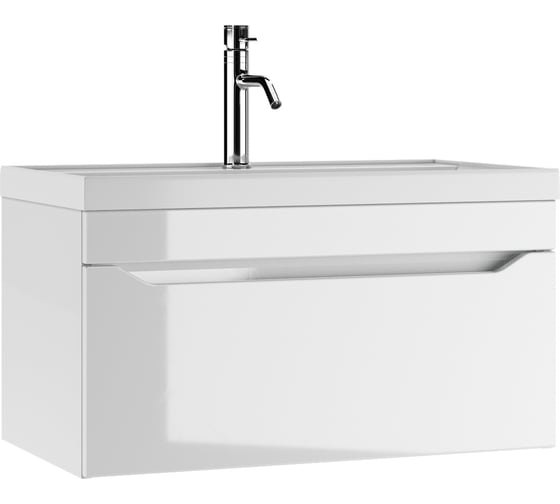 Изображение товара Подвесная тумба Айсберг Ева под умывальник "Bazis 80" с одним ящиком В1 DA5903T