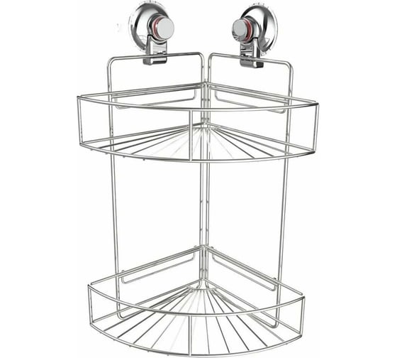 Изображение товара Угловая полка GROMELL Oton 2-х ярусная. материал: нержавеющая сталь DG 0779