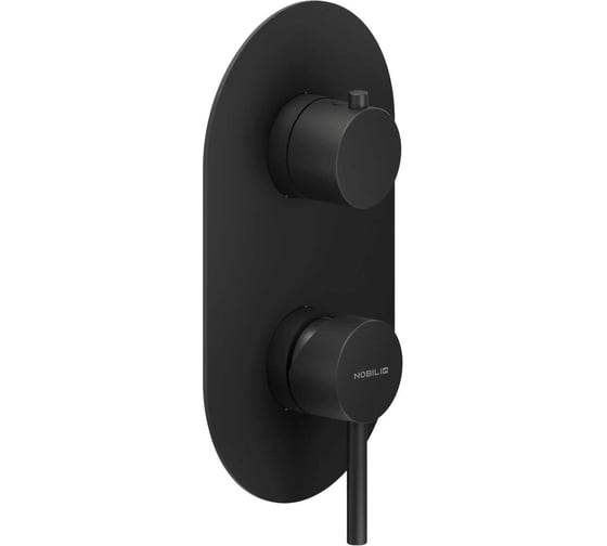 Изображение товара Смеситель для душа Nobili Live 2 режима, внешняя часть, матовый черный we81102/tbm 00000096814