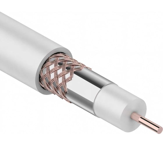 Изображение товара Кабель RG-6U+CU, 64%, 75 Ом, 100м, белый REXANT 01-2221