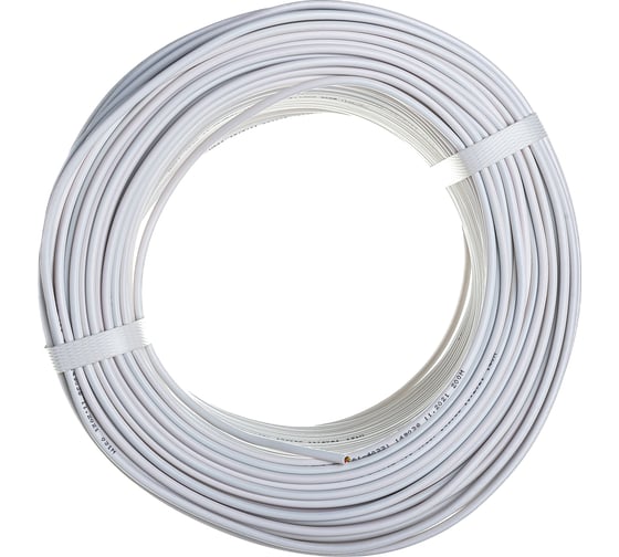 Изображение товара Комбинированный шнур ШВЭВ /ШСМ/ 3x0.12 кв.мм, 200м, белый REXANT 01-4033