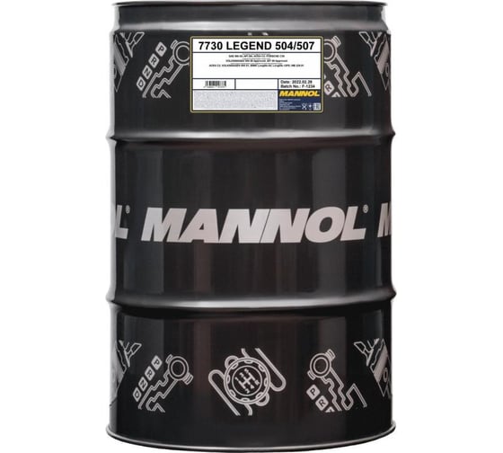 Изображение товара Синтетическое моторное масло MANNOL LEGEND 504/507 0W30 208 л 7730208