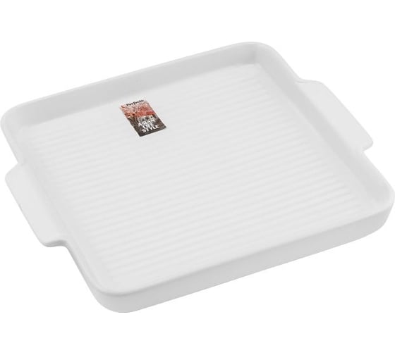 Изображение товара Керамическое квадратное блюдо PERFECTO LINEA Asian 24.5x21.5x2.3 см, белое 17-124211