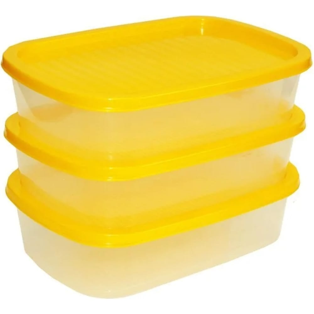 Набор прямоугольных контейнеров для СВЧ и заморозки Умничка набор лотков для заморозки продуктов зпи альтернатива