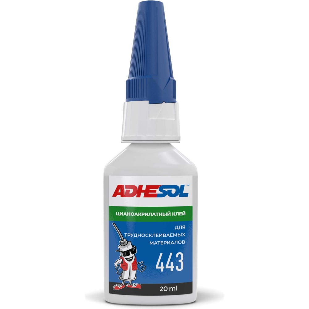 Цианоакрилатный клей для трудносклеиваемых материалов ADHESOL цианоакрилатный клей adhesol