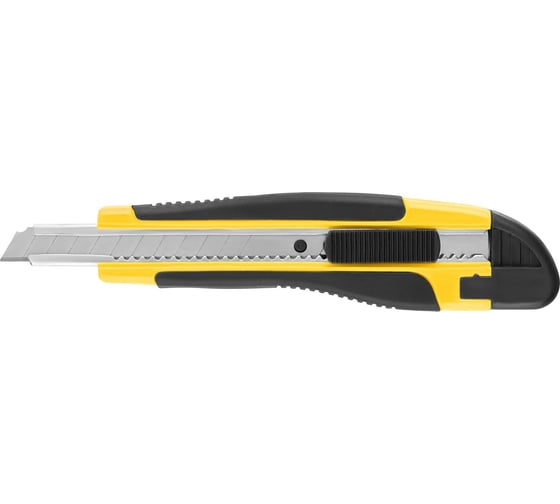 Изображение товара Технический нож FIT 9 мм, усиленный, прорезиненный 10212