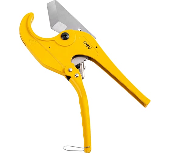 Изображение товара Труборез DELI dl2509 для пластиковых труб 63 мм, сталь 3cr13, рукоять из алюминиевого сплава, храповой механизм 118720