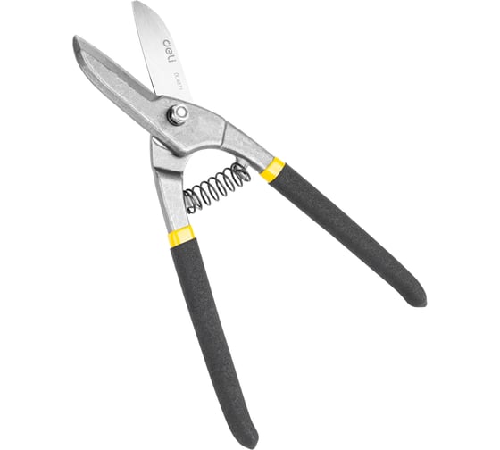 Изображение товара Ножницы по металлу DELI dl4371 прямые, легированная сталь, двухкомпонентная рукоять 118718