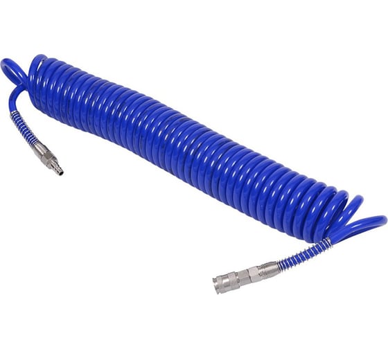 Изображение товара Шланг пневматический спиральный высокого давления (10х15 мм; 10 м; полиуретановый) МАСТАК 680-10110SQ