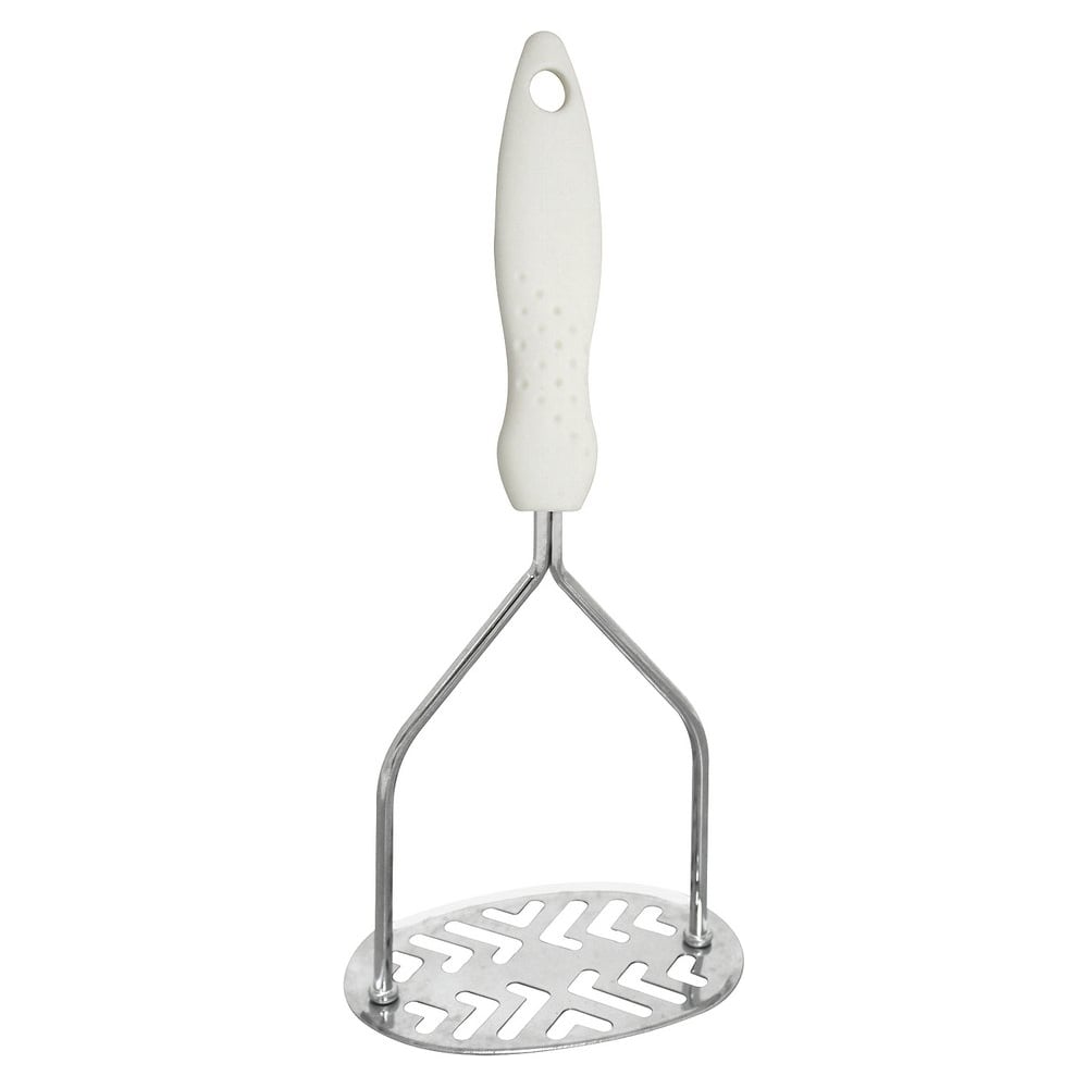 Изображение товара Картофелемялка Мультидом Порто хром с белой ручкой AN50-26