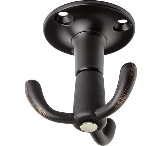 Изображение товара Мебельный крючок Kerron трехрожковый, матовый черный KR 0450 BL