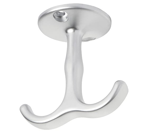 Изображение товара Мебельный крючок Kerron двухрожковый, матовый хром KR 0430 SC