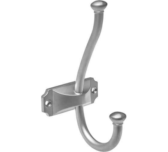Изображение товара Мебельный крючок Kerron двухрожковый, матовый хром KR 0420 SC