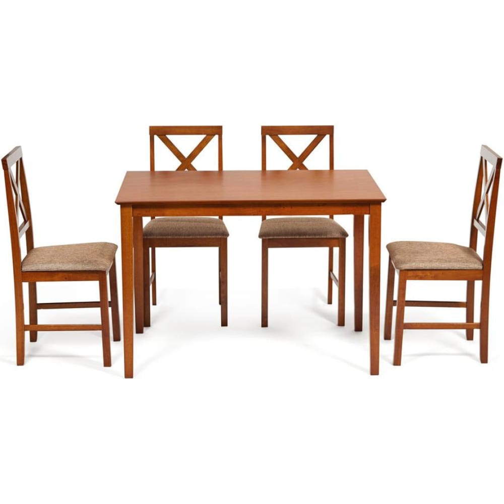 Обеденный комплект Tetchair tetchair стол круглый раскладной обеденный bosco боско основание бук столешница мдф 100x75x100 30 см белый коричневый