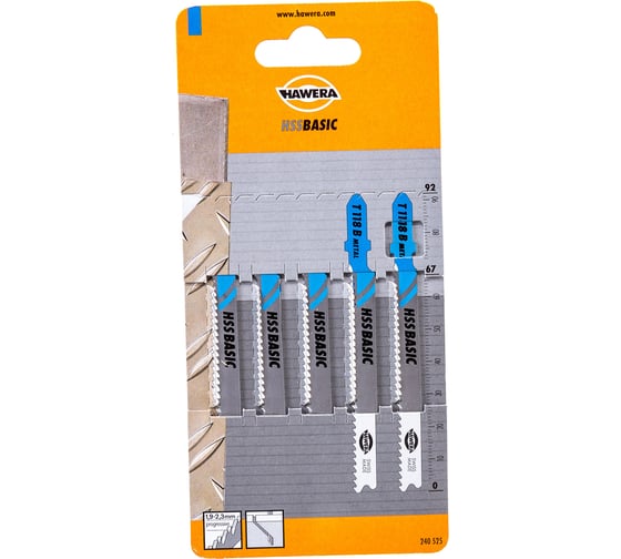 Изображение товара Пилка лобзиковая T 118 В (5 шт; HSS) HAWERA F00Y240525