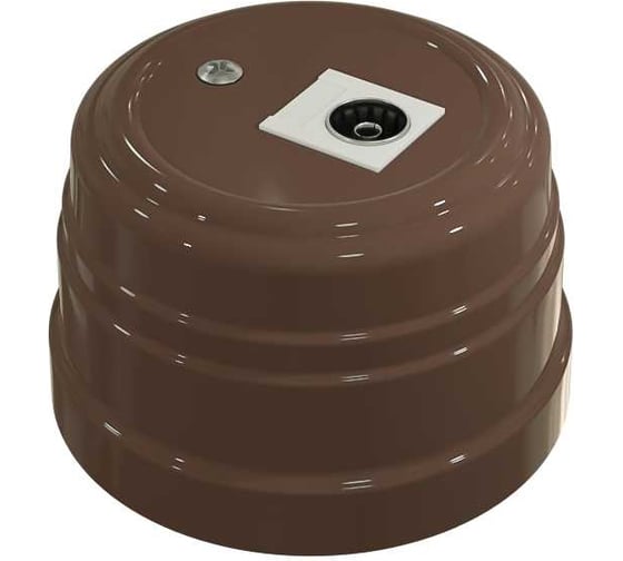 Изображение товара TV (SAT) розетка Мезонинъ оконечная пластиковая, цвет - какао, серия усадьба, тм GE30321-70