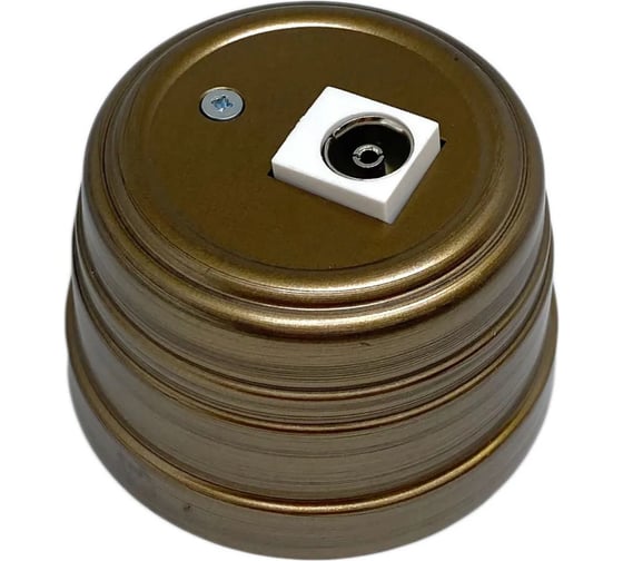 Изображение товара TV (SAT) розетка Мезонинъ оконечная пластиковая, цвет - бронза, серия усадьба, тм GE30321-36