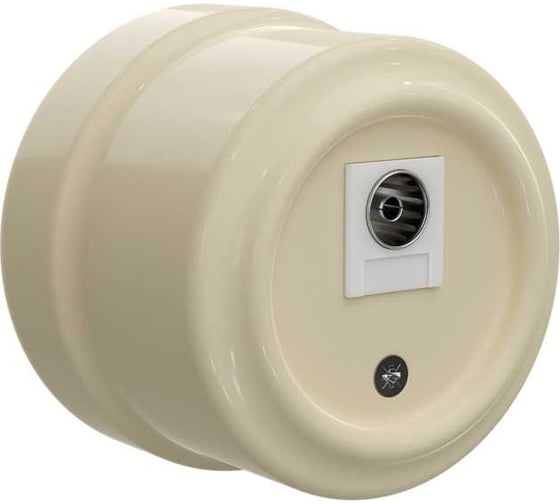 Изображение товара TV (SAT) розетка Мезонинъ оконечная, цвет - слоновая кость, серия "аврора", тм GE70322-02