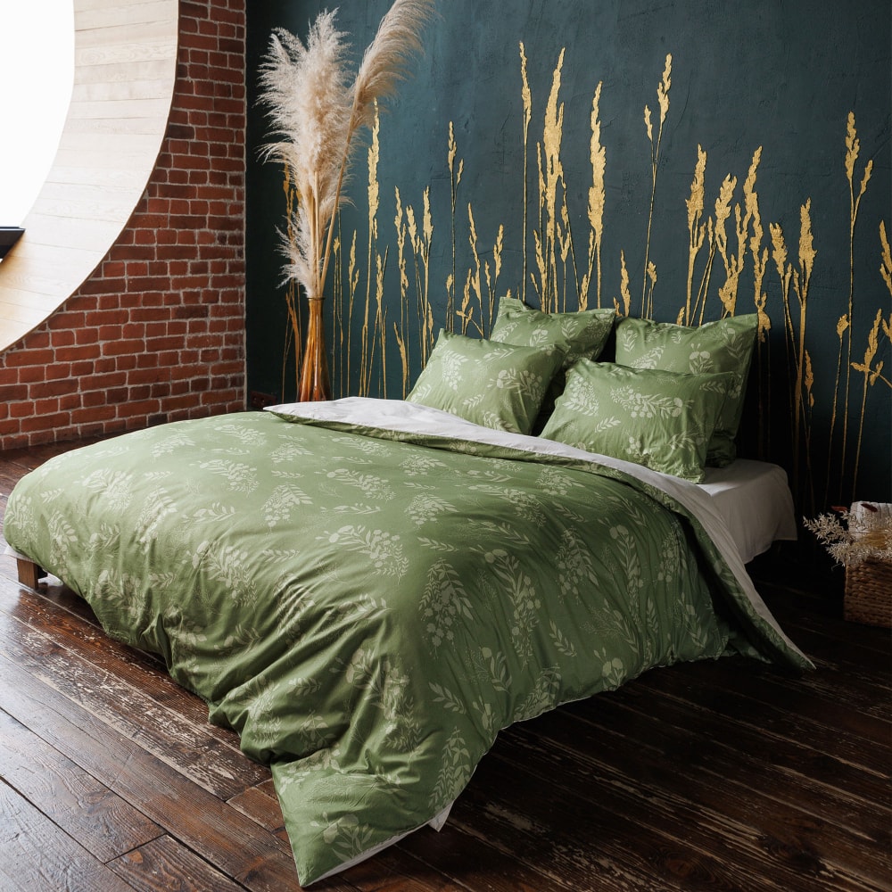 Комплект постельного белья Волшебная ночь картина неоновые листья 50х70 см